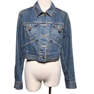 Levi's Cropped Denim Jacket  Medium
